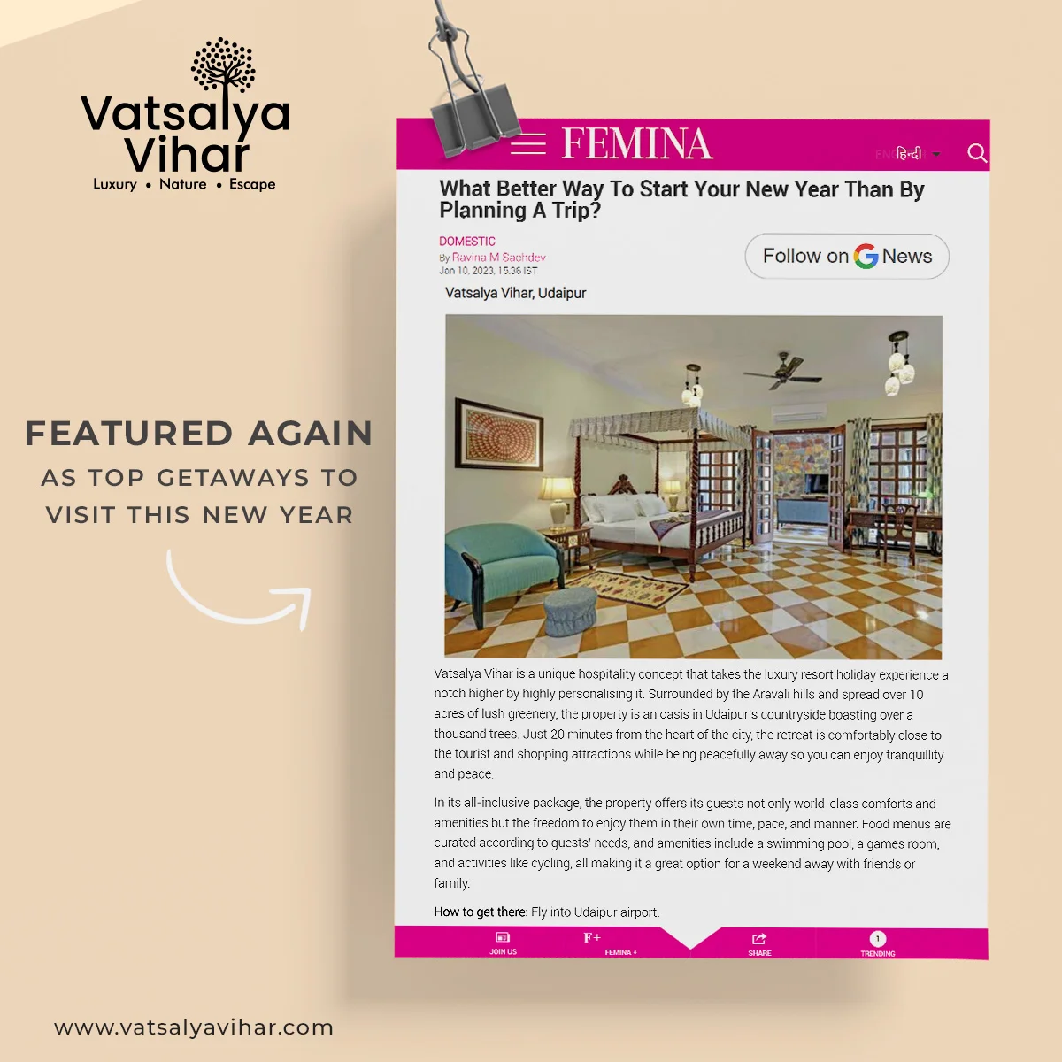 vatsalya vihar resort udaipur